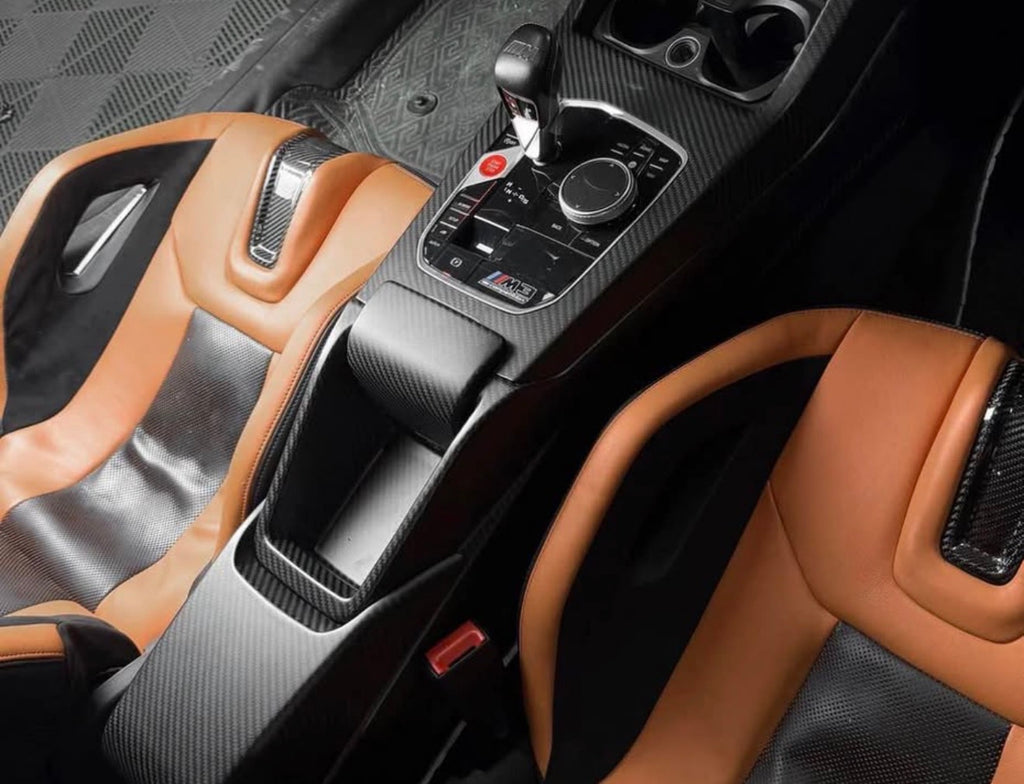 BMW G80/G81/G82/G87 Carbon Fiber Center Console — CSL / CS Style